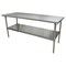 Bk Resources Work Table 16/304 Stainless Steel With Stainless Steel Shelf 72"Wx36"D CVT-7236 - alternate 2